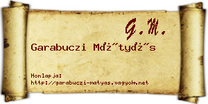 Garabuczi Mátyás névjegykártya